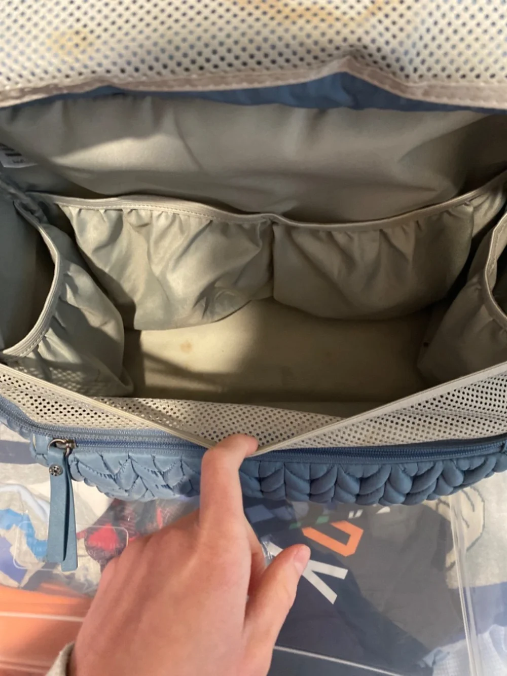 Happ Brand Diaper bag in ash blue
